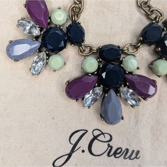 Jcrew Store Not Factory statement crystal Flowers Bib necklace - Picture 7 of 7